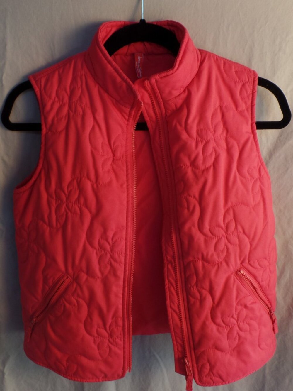 Hanna Andersson Girls Quilted Vest Size 10 140cm Hannah Size Salmon/Pink Nice